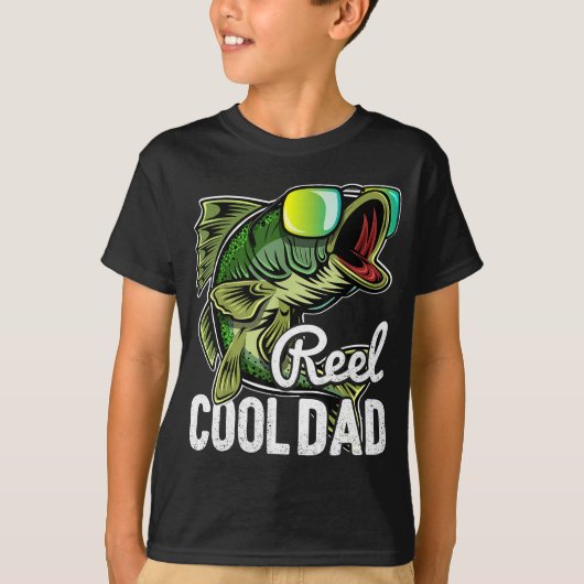 Reel Cool Dad Vist zonnebril Funny Father's Da T-shirt (Voorkant)