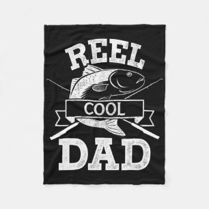 Reel Cool Dad voor Vissen Vaderdag Verjaardag Chr Fleece Deken
