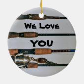 Reel Cool Fisherman Rods en Reel Fotografisch Keramisch Ornament (Achterkant)