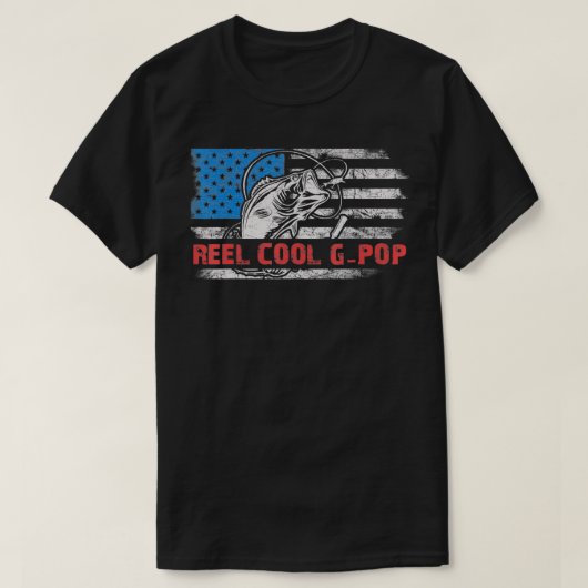 Reel Cool GPop American Flag Vist Gift T-shirt (Design voorkant)