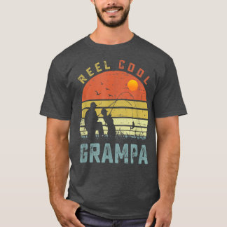 Reel Cool Grampa Fathers Day Gift for Fishing Dad T-shirt