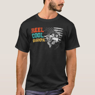 Reel Cool Grampa Fisherman Vist vaderdag 4e T-shirt