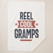 Reel Cool Gramps | vader opa Gift Sherpa Deken (Voorkant)