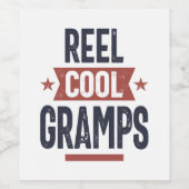 Reel Cool Gramps | vader opa Gift Wijn Etiket (Enkel label)