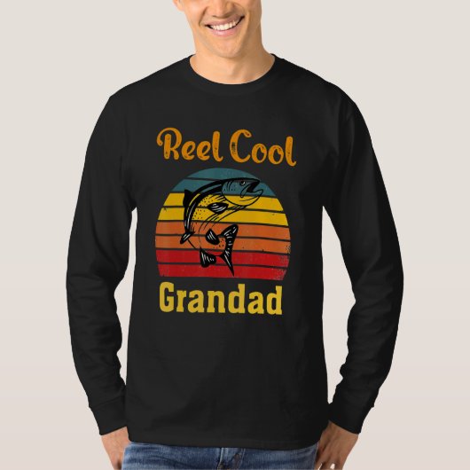 Reel Cool Granda Fisherman Daddy Father's Day Fish T-shirt (Voorkant)