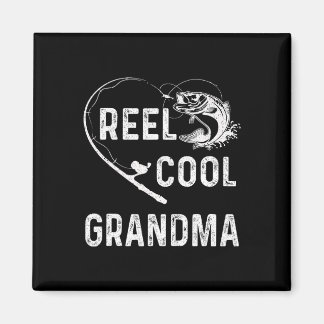Reel Cool Grandma Retro Vist Lover voor moeders Magneet