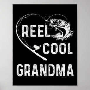 Reel Cool Grandma Retro Vist Lover voor moeders Poster