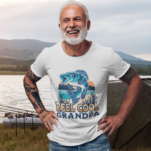 Reel Cool Grandpa Fisherman grandpa T-shirt