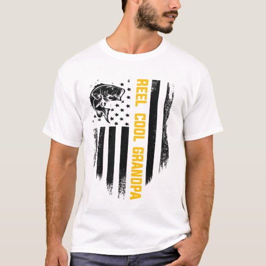 Reel Cool Grandpa Fishing T-Shirt – Funny Fisherma (Voorkant)