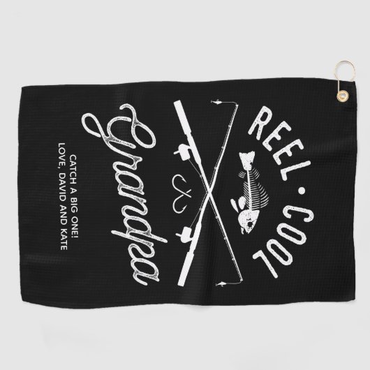 Reel Cool Grandpa Persoonlijke Vissen doeken (Horizontaal)