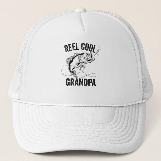 Reel Cool Grandpa Retro Fathers Day Vist Gift Trucker Pet (Voorkant)
