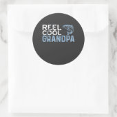 Reel Cool Grandpa Ronde Sticker (Tas)