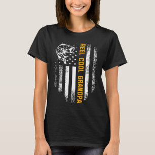 Reel Cool Grandpa vlag Vist vaders Da T-shirt