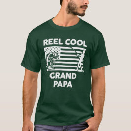 Reel Cool Grandpapa Dad Granddad Angler Fish T-shirt