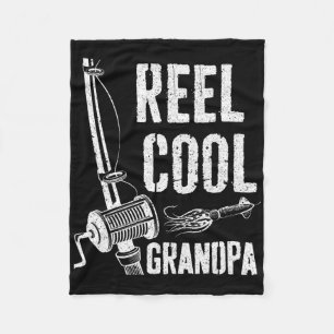 Reel Cool Grootvader Visser Vaderdag Shirt Fleece Deken
