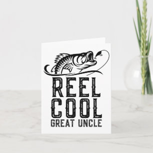 Reel Cool Grote Oom Gevist Visser Funny Retr Kaart