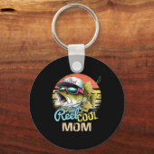 Reel Cool Mom Funny Fishing Quotes For Uncle Women Sleutelhanger (Voorkant)