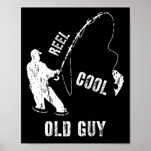 Reel Cool Old Guy Gevist Fisherman Gift Poster (Voorkant)