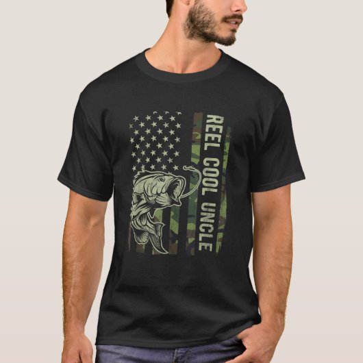 Reel Cool oom Camouflage Amerikaanse vlag Funny Un T-shirt (Voorkant)
