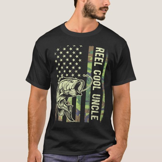 Reel Cool oom Camouflage Amerikaanse vlag Funny Un T-shirt (Voorkant)
