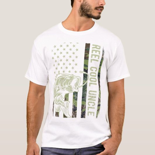 Reel Cool oom Camouflage Amerikaanse vlag Funny Un T-shirt (Voorkant)