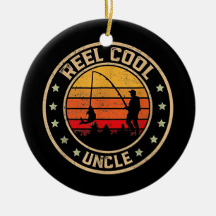 Reel Cool oom Fisherman Father Day Vist Keramisch Ornament