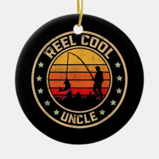 Reel Cool oom Fisherman Father Day Vist Keramisch Ornament