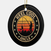 Reel Cool oom Fisherman Father Day Vist Keramisch Ornament (Links)