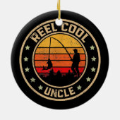 Reel Cool oom Fisherman Father Day Vist Keramisch Ornament (Achterkant)