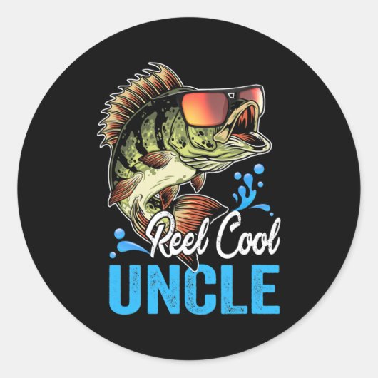 Reel Cool oom Vist Lover  vader Ronde Sticker (Voorkant)