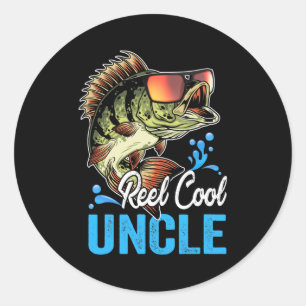 Reel Cool oom Vist Lover  vader Ronde Sticker