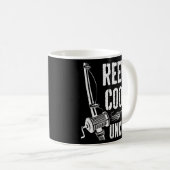 Reel Cool oom Vist Vaderdag Gift Koffiemok (Voorkant rechts)