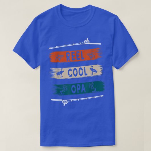 Reel Cool Opa Fisherman Funny Vist T-shirt (Design voorkant)