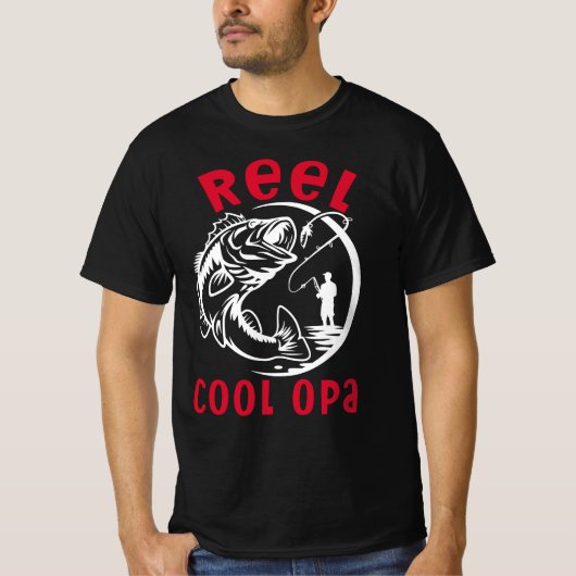 Reel Cool Opa, Vaderdag T-shirt (Voorkant)