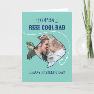 Reel Cool Pa Vist Pun Humor Funny Vaderdag Feestdagen Kaart