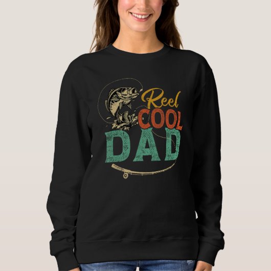 Reel Cool Papa Fishing Dad   Father's Day Fisherma Trui (Voorkant)