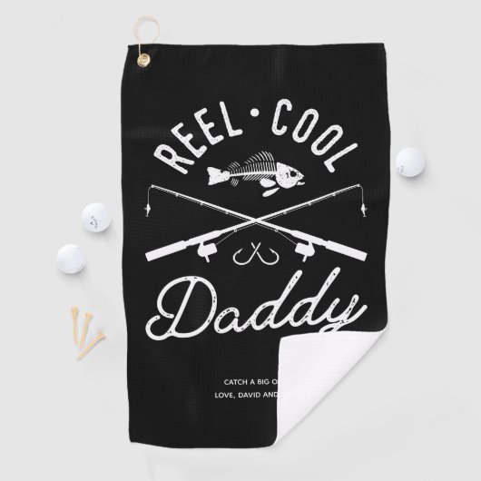 Reel Cool Papa Gepersonaliseerde Geviste handdoeke Golfhanddoek (Insitu)
