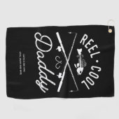 Reel Cool Papa Gepersonaliseerde Geviste handdoeke Golfhanddoek (Horizontaal)