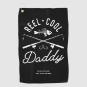 Reel Cool Papa Gepersonaliseerde Geviste handdoeke Golfhanddoek (Voorkant)