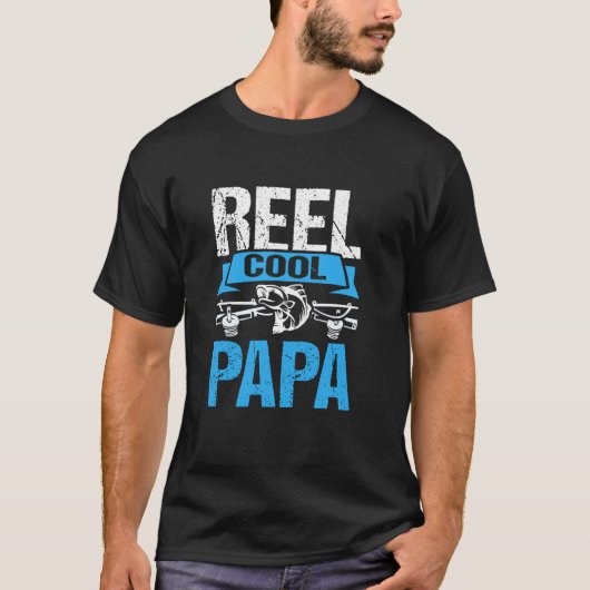 Reel Cool Papa Gifts van dochter Funny Vist G T-shirt (Voorkant)