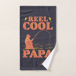 Reel Cool Papa Grappig Gevist Vaderdag Pa Handdoek