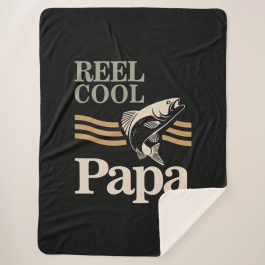 Reel Cool Papa - vader en grootvader Gifts Sherpa Deken (Voorkant)