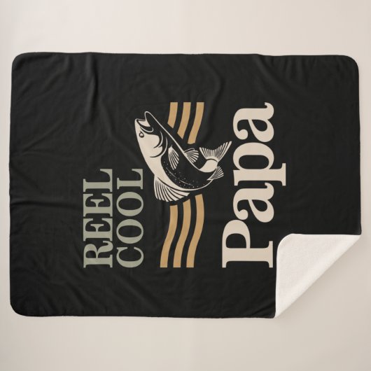 Reel Cool Papa - vader en grootvader Gifts Sherpa Deken (Voorkant (horizontaal))