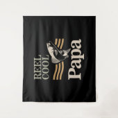 Reel Cool Papa - vader en grootvader Gifts Wandkleed (Voorkant)