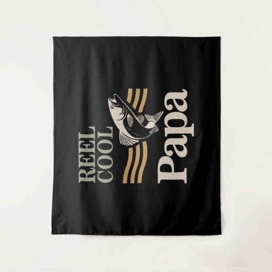 Reel Cool Papa - vader en grootvader Gifts Wandkleed (Voorkant)