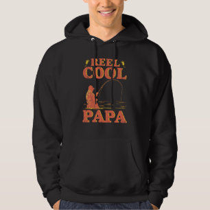 Reel Cool Papa Vissen Lover Dad Birthday Gag Hoodie