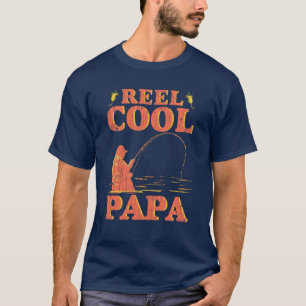 Reel Cool Papa Vissen Lover Dad Birthday Gag T-shirt