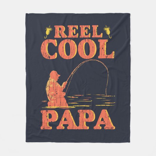 Reel Cool Papa Vissen pa Fleece Deken (Voorkant)