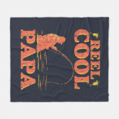 Reel Cool Papa Vissen pa Fleece Deken (Voorkant (Horizontaal))