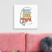 Reel Cool Papa Visshirt Ontwerp_1 Canvas Afdruk (Insitu (Woonkamer))